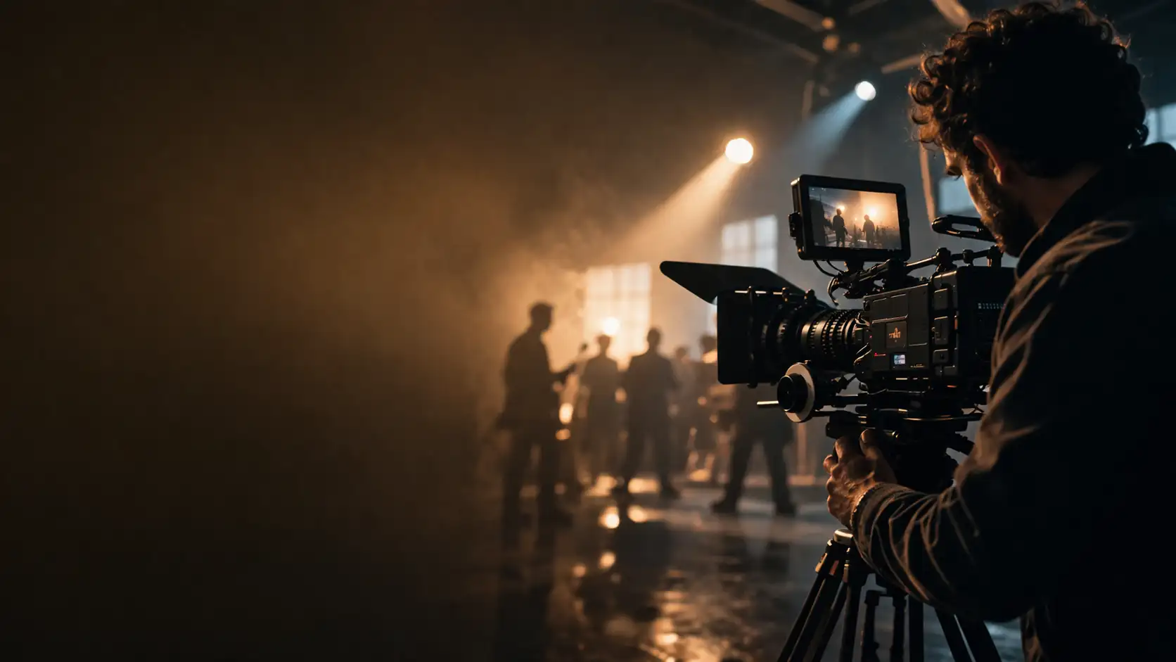 Cinematographer in Cinematic Studio Setup